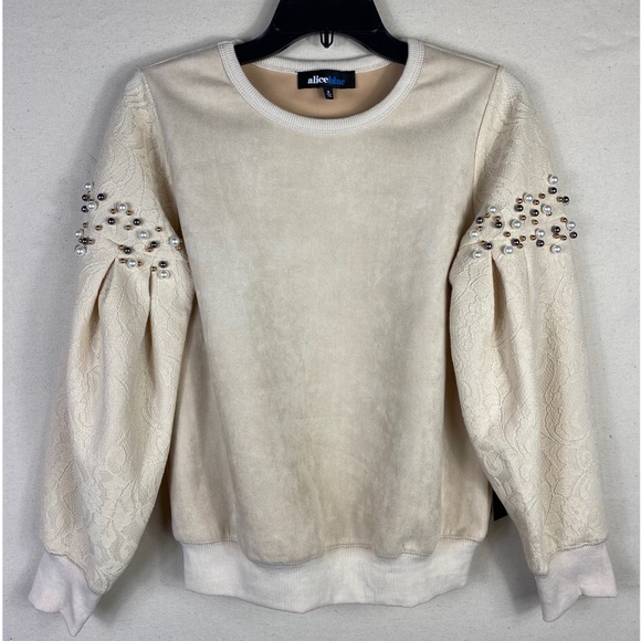Alice Blue Sweaters - Aliceblue Pearl Sweater